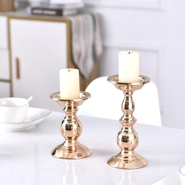

candle holders european style candlestick modern simple wedding props home romantic decoration western iron lamp