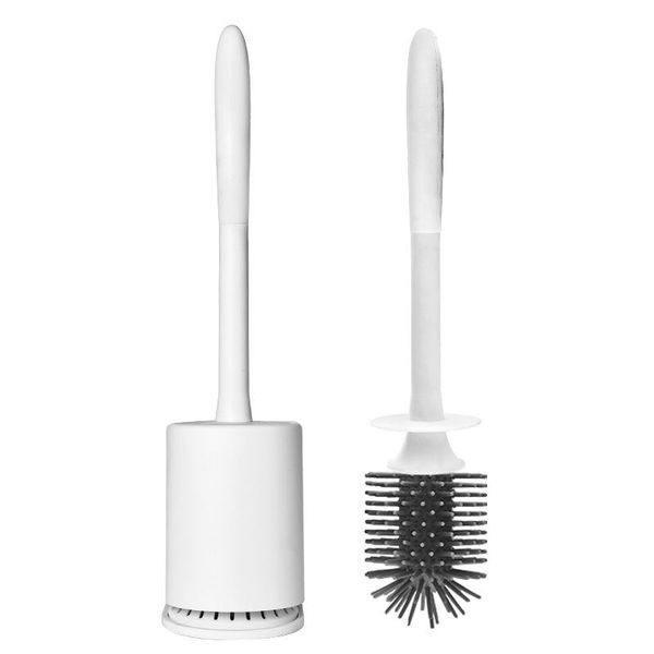 

toilet brush rubber head holder cleaning for wall hanging household floor bathroom accessories brushes & holders