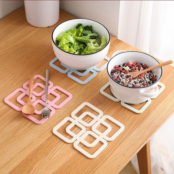 

mats & pads nordic style simplicity home kitchen creative silicone anti-scalding plate pad pot cup insulation
