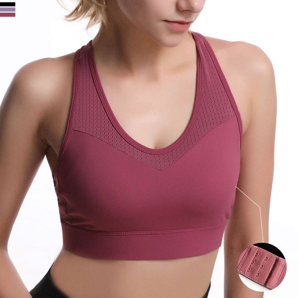 

new sports bra vest style large yoga underwear gathered in high elastic gym running shockproof, Black;white