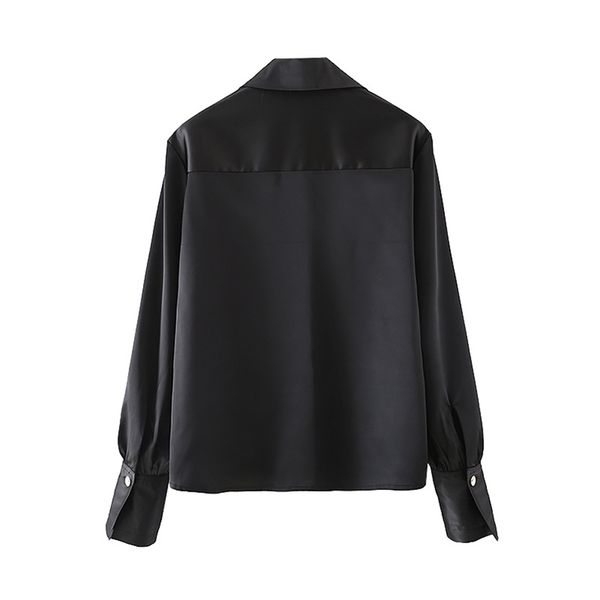 

summer 100% polyester turn-down collar long slim black solid single breasted button casual women shirt 210524, White