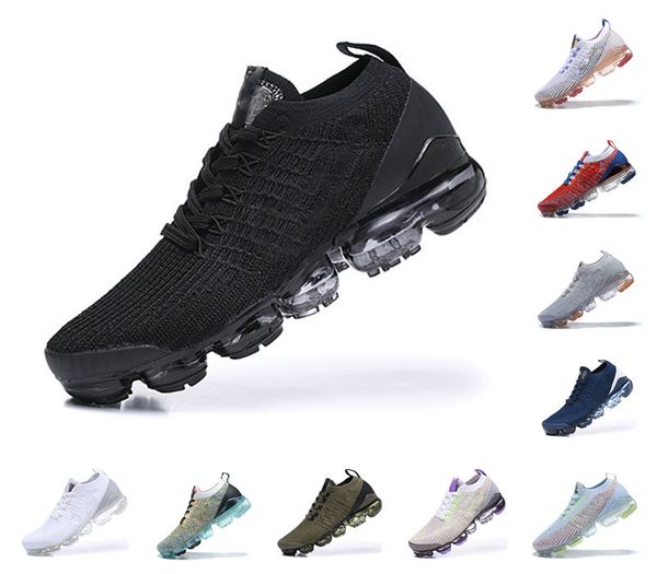 

women and men running shoes fly 3.0 knit triple black white blue sneakers trainers true mesh jogging sports shoe 36-45