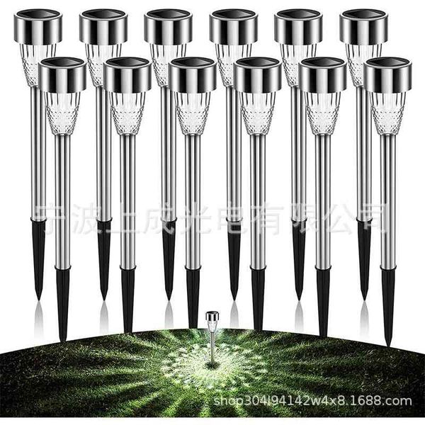 

new solar outdoor garden lawn led staless steel garden villa plug in lamp