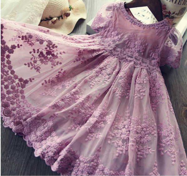 

wholesale lace baby girl princess dress gauze sleeveless dresses for party wedding clothes 2-8y e88637 210610, Red;yellow