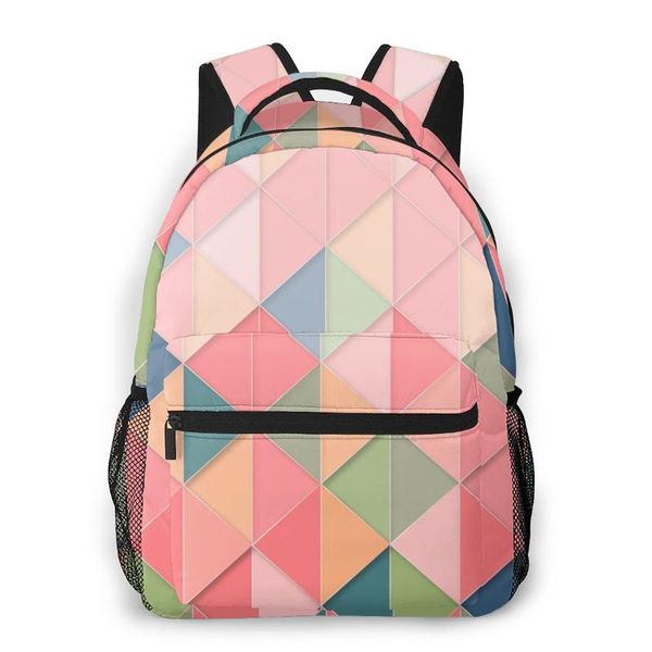 

backpack 2021 geometric background school bag men backbag travel daypacks male leisure women gril