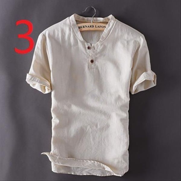 

sleeve collar short sleeved linen men t shirts casual thin section coarse cloth youth slim half cotton, White;black
