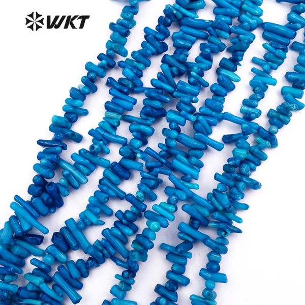 

pendant necklaces wt-g251 wkt arrivals trendy beautiful natural random coral blue beads for women jewelry design, Silver