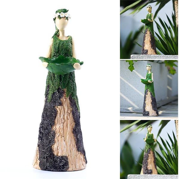 

garden decorations flower fairy statue personalized resin figurines creative deskornament for home courtyard decoration sdf-ship