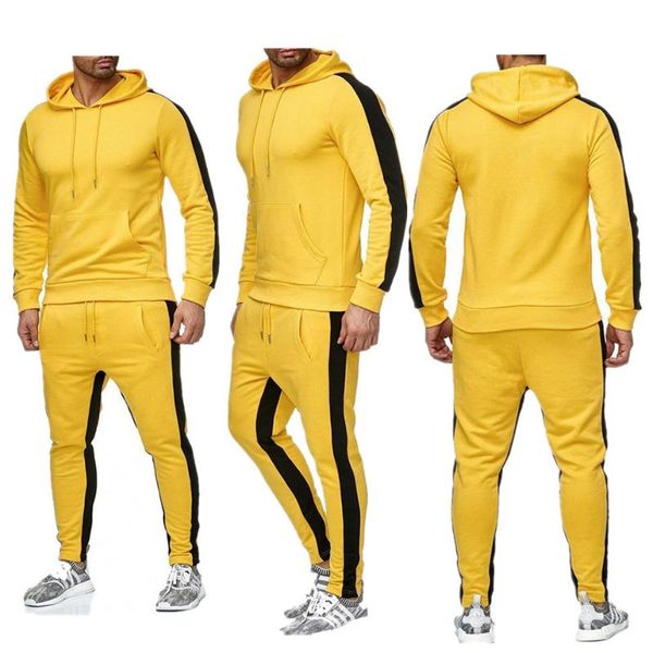 

men's tracksuits 2021 fashion spring and autumn printed hoodie + sports pants suit made of 100% cotton, Gray