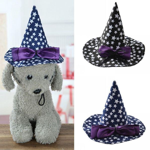 

dog apparel halloween hat pet magic sorcerer high color bow knot cap gift costume makeup party festival celebration
