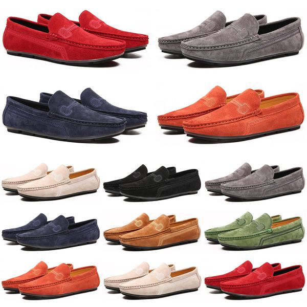 

luxury men casual shoes black red loafers outdoor flat slip on fashion mens trainers sneakers size 40-47 color26