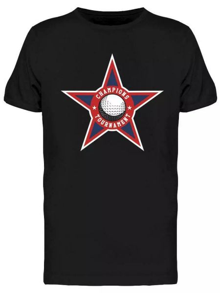 

golf logo star emblem tee men's -image by shutterstock, White;black