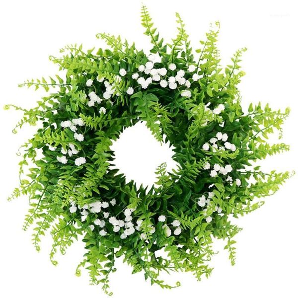 

artificial greenery gypsophila spring wreath farmhouse wedding front door decor u90a decorative flowers & wreaths1