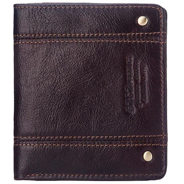 

wallets gzcz ultra - thin wallet brand design genuine leather rfid men with card holder fashion slimline male short mini purse(c, Red;black