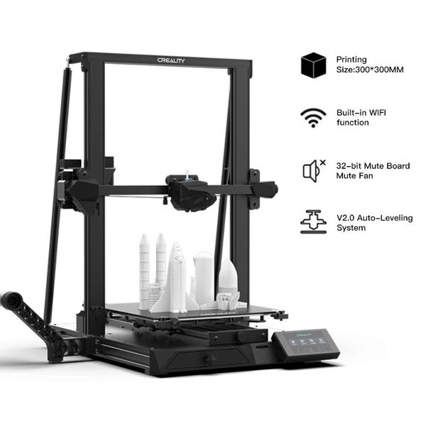 

printers creality cr-10 smart 3d printer intelligent auto-leveling wifi 4.inch touch lcd silent board fan v2.0 300x300x400mm print size