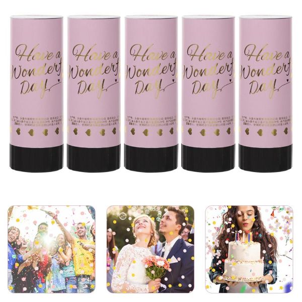 

party decoration 5pcs spring confetti cannon air compressed poppers wedding streamer (11cm)