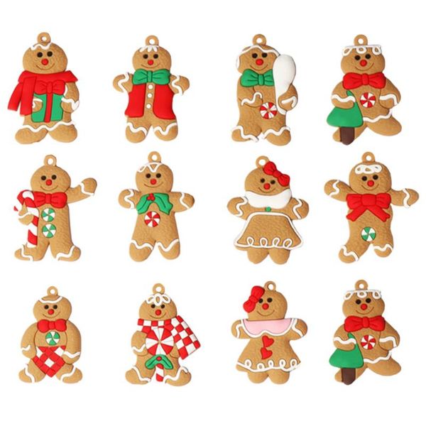 

christmas decorations 12pcs gingerbread man ornaments tree hangings