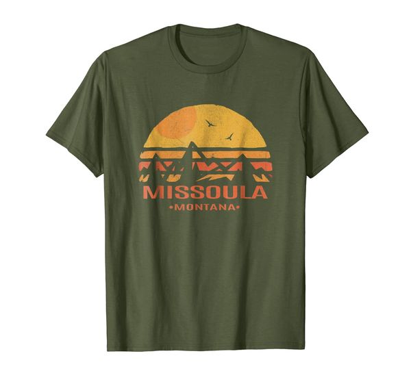 

Missoula Montana Mountains Distressed Style Souvenir T-Shirt, Mainly pictures