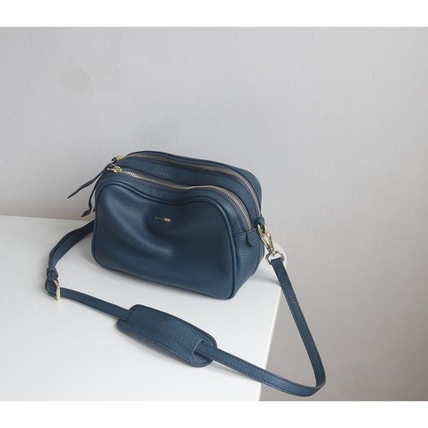 

evening bags 2021 simple leather bag casual all-match small square multi-compartment first layer cowhide diagonal female