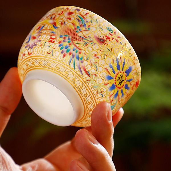 

cups & saucers enamel color tea cup porcelain teacup lanolin jade single personal