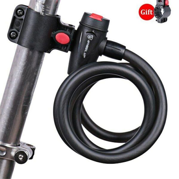 

bike locks 1.2m 1.8m bicycle steel wire lock anti theft portable alarm motorcycle electromobiles cable