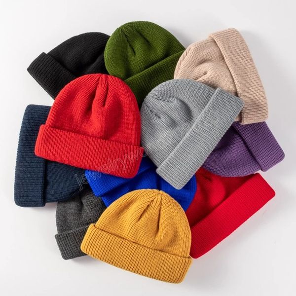 

23colors knitted hats for women black beanie hat winter men's cap beanies for ladies skullcap solid knitted thick gorras, Blue;gray