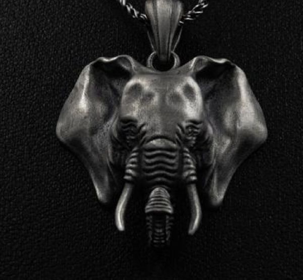 

new lucky elephant necklace gift women's pendant neutral accessories men's necklace jewelry gift, Silver