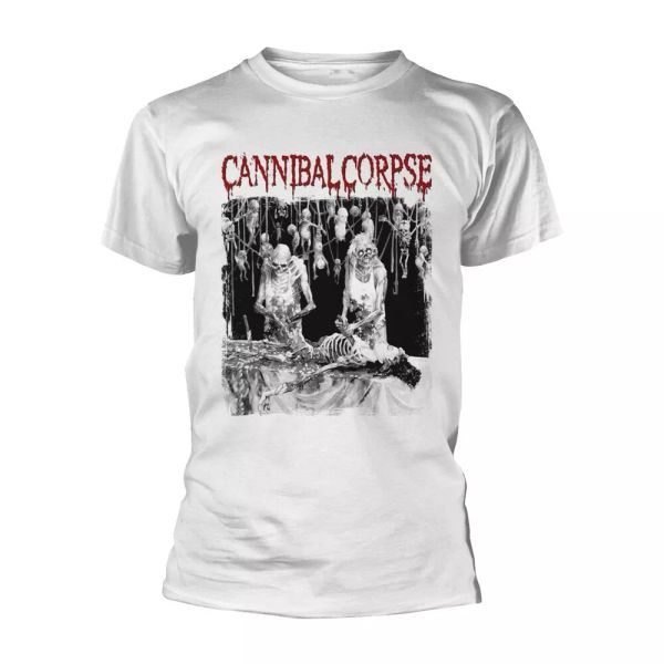 

cannibal corpse butchered at birth (white) authorized men t-shirt, White;black
