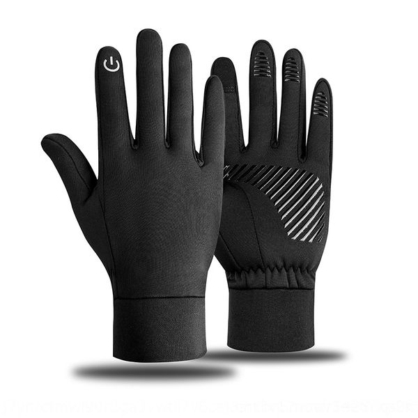 

E8Fd warm winter touch screen mittens men' and women' cycling plush windroof and water slashing skiing outdoor cold warm glovesbicycle gl, Blue;gray
