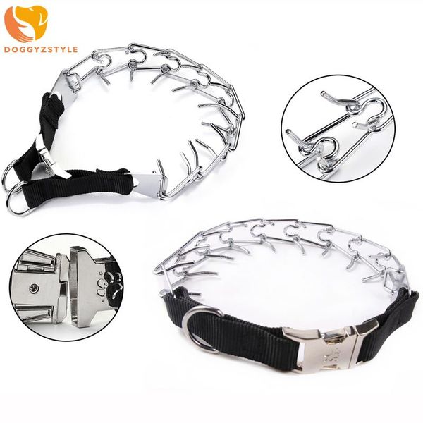 

dog collars & leashes pet pinch collar stainless steel training chain metal choke puppy walking tool supplies dropship