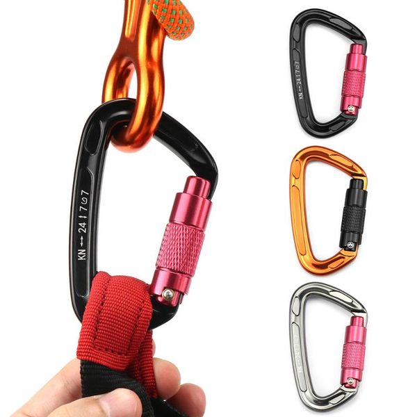 

cords, slings and webbing 24kn carabiner with automatic lock gate heavy duty clips for hammocks camping hiking backpacking equipment