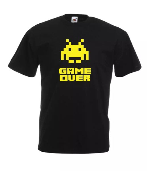 

game over funny custom t-shirt gift birthday christmas, White;black