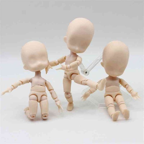 

1/12 bjd baby dolls moveable 15cm mini action figure toys ob11 ball joint body with stand
