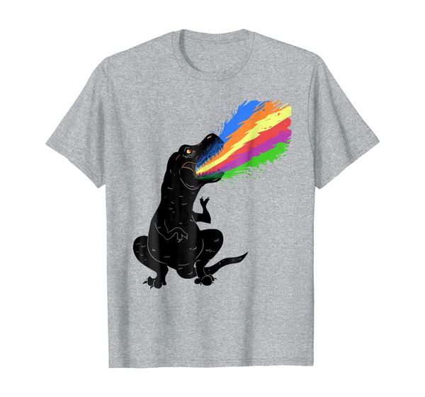

T-Shirt, Tyrannosaurus Rex Shooting Rainbow Laser, Dinosaur, Mainly pictures