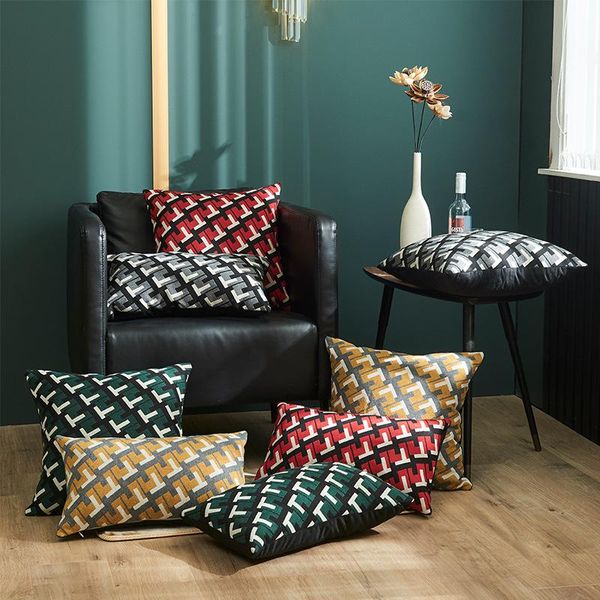 

cushion/decorative pillow large cushion cover geometric case simplicity home decor sofa living room decoration pillowcase 45x45 30x50 55x55c