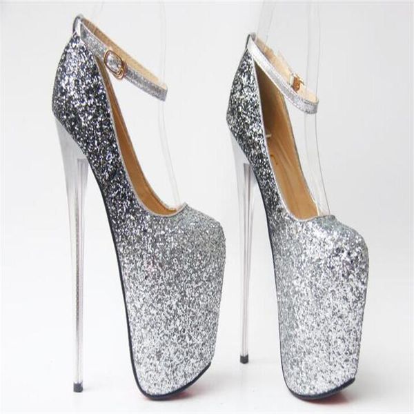 

women pumps shoes high heels fashion thin platform 2021 spring autumn buckle bling party wedding shoe gold silver dress, Black