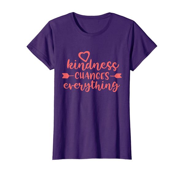 

womens kindness changes everything - womens t-shirt, White;black