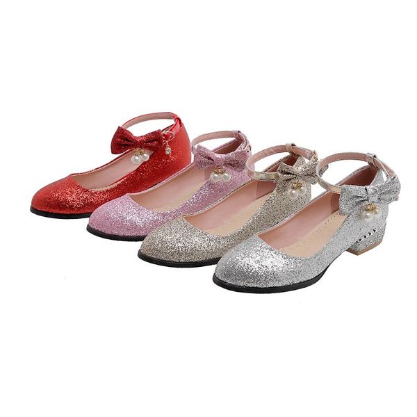 

dress shoes pqecfs big size 32-43 spring & autumn women solid sweet chain pearl pumps 4 colors, Black