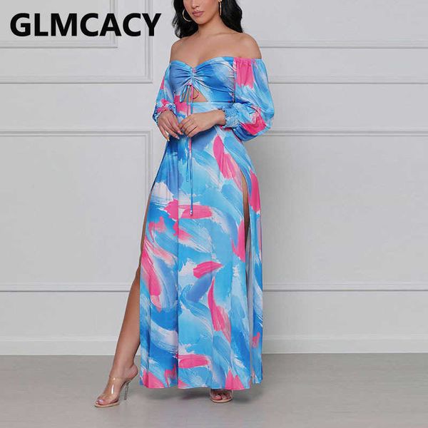 

long sleeve off shoulder elegant slit maxi dress 210702, Black;gray