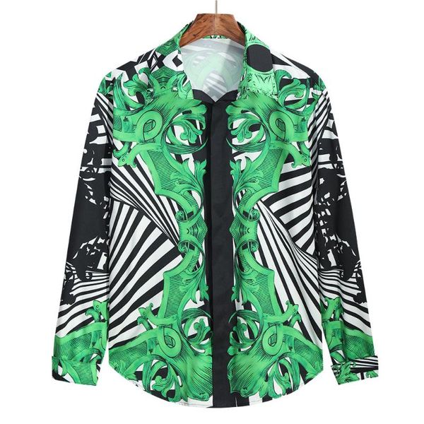 

men's casual shirts wz1024 fashion 2021 runway luxury european design party style clothing, White;black