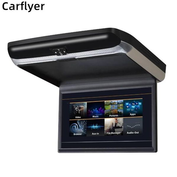 

car video 13.3 inch display digital screen android roof monitor lcd flip down overhead multimedia ceiling mount