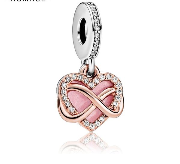 Fit Pandora Charme Pulseira Europeia Prata Charms Beads Rose Gold Love Família Família Forever Pingente DIY Snake Cadeia Para As Mulheres Bangle Colar Jóias