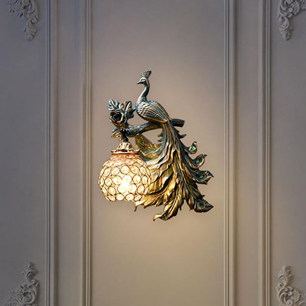 

wall lamps modern peacock lamp for bedroom loft home decor lighting corridor aisle living room background sconce decoration