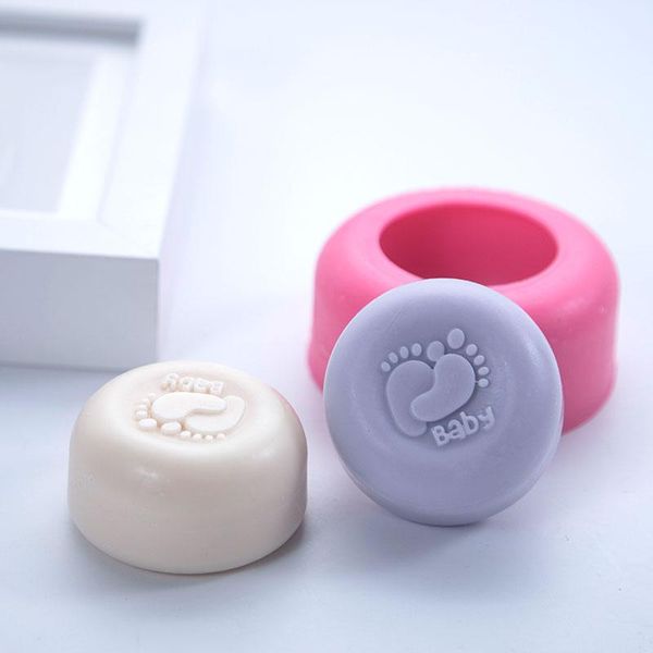 

craft tools baby footprint handmade soap silicone mold diy moulds