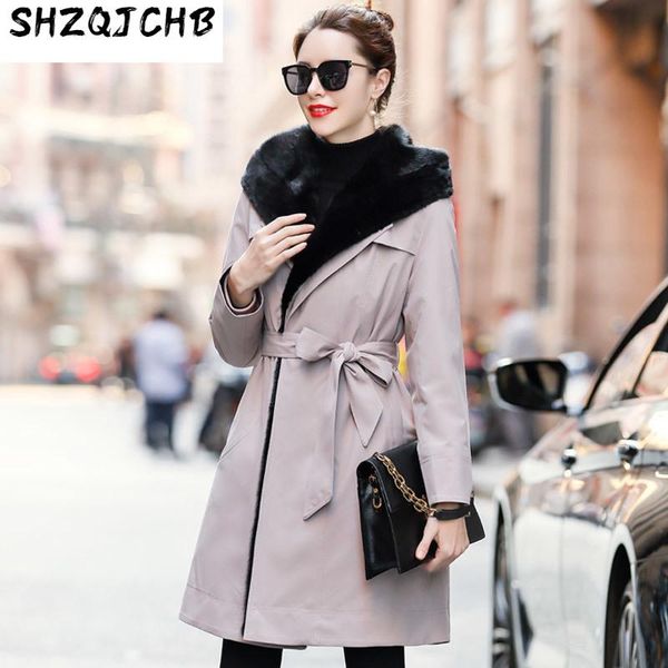 

women's fur & faux jchb 2021 mink coat whole pi overcome slimming, Black