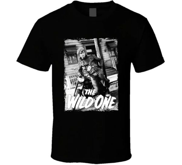 

the wild one 1953 brando film fan t shirt, White;black