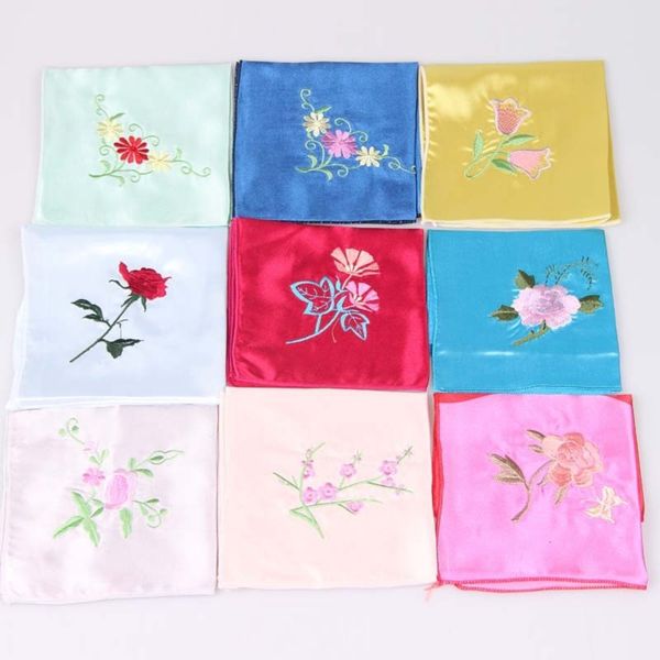 

handkerchief silk multi color gift handkerchief, White