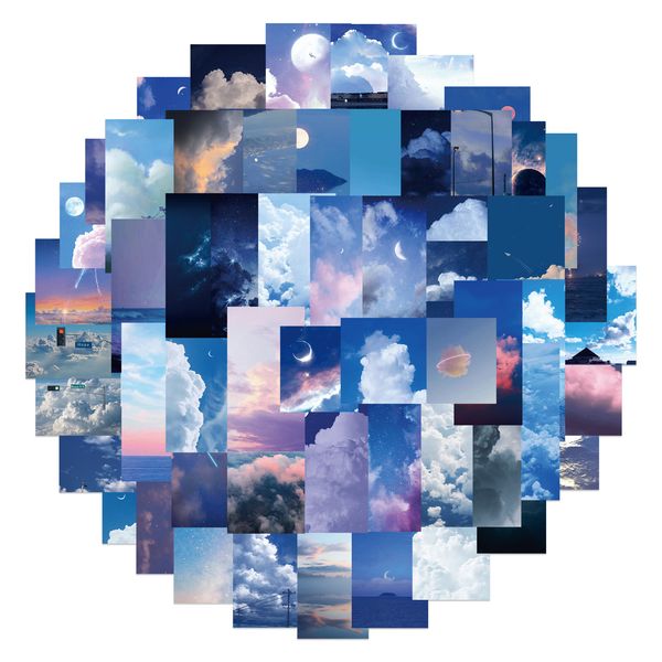 

50pcs sky clouds waterproof stickers for lapnotebook
