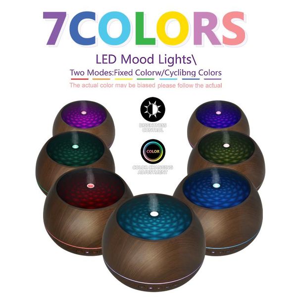 

humidifiers 1000ml remote control essential oil aroma diffuser, humidifier, 7-color ambient light, automatic shutdown without water