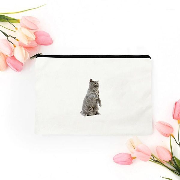 

cosmetic bags & cases cat makeup storage mini bag for organizer woman handbags pouch women women's travel personal kawaii1
